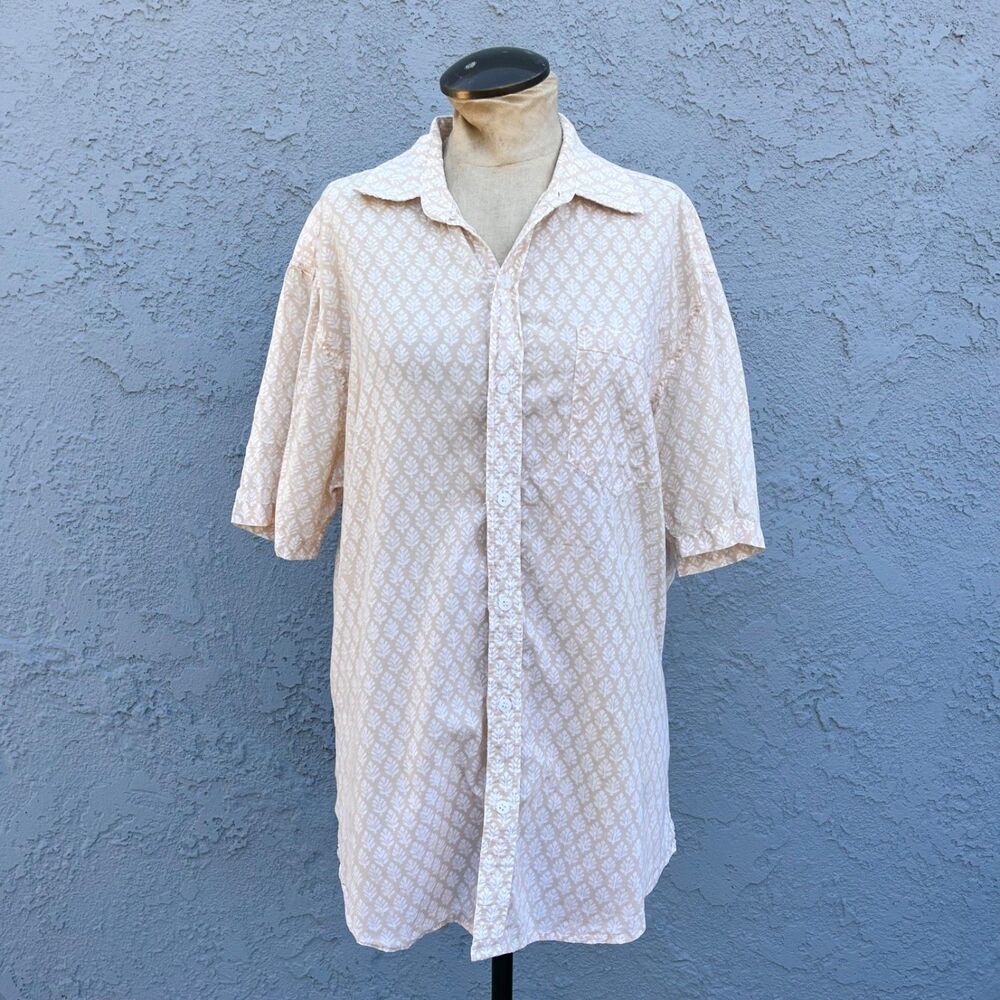 Dushyant Asthana Mens Button Up Shirt Size Xl Indian Cotton